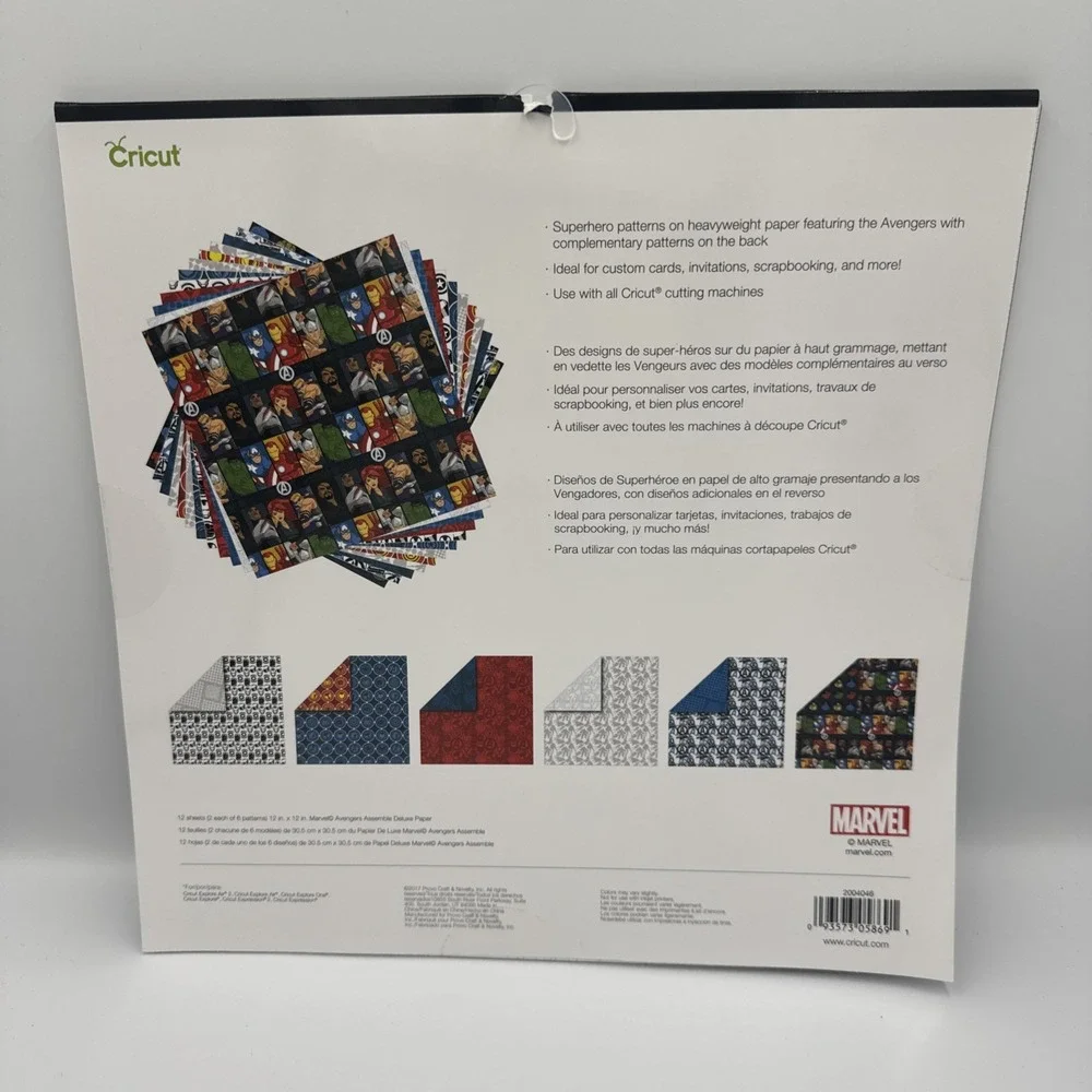 New Cricut Deluxe Paper 12x12 Marvel Avengers Assemble Deluxe Paper